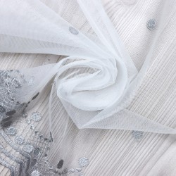 8124 V-2 Wholesale Lacy Tulle Curtain Fabrics Living Room and Bedroom Curtains 100% Polyester 6 Models