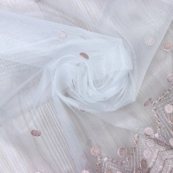 8124 V-4 Wholesale Lacy Tulle Curtain Fabrics Living Room and Bedroom Curtains 100% Polyester 6 Models