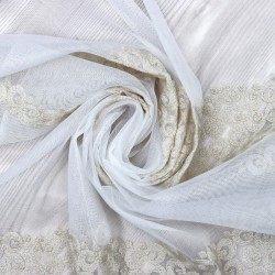 8128 V-7 Wholesale Lacy Tulle Curtain Fabrics Living Room and Bedroom Curtains 100% Polyester 3 Models