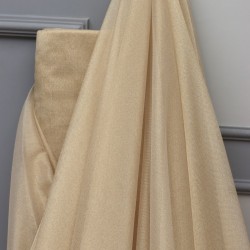 Buff  V-736 Wholesale Linen Tulle Curtain Fabrics Living Room and Bedroom Curtains 3 Models 100% Polyester