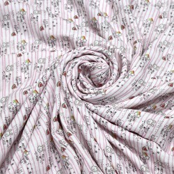 MD Baskı V-2 2 Layers Printed Baby, Kids Clothing Fabric 100% Cotton 3 Models