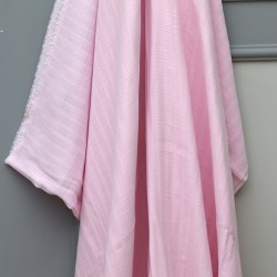 MÇ V-Bebe Pembe 2 Layer Striped Baby, Kids Clothing Fabric 100% Cotton 3 Models