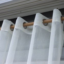 Linda 140x260 cm Wholesale Rustic Sewn Tulle Curtain Living and Bedroom Curtains 3 Models 100% Polyester