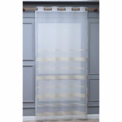 8128 140x260 cm Wholesale Rustic Sewn Tulle Curtain Living and Bedroom Curtains 3 Models 100% Polyester