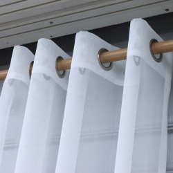 8128 140x260 cm Wholesale Rustic Sewn Tulle Curtain Living and Bedroom Curtains 3 Models 100% Polyester