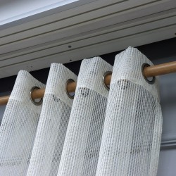 Daisy 140x260 cm Wholesale Rustic Sewn Tulle Curtain Living and Bedroom Curtains 2 Models 100% Polyester