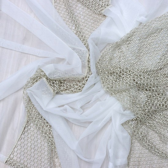 Desmond 140x260 cm Wholesale Rustic Sewn Tulle Curtain Living and Bedroom Curtains 3 Models 100% Polyester