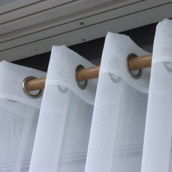 Desmond 140x260 cm Wholesale Rustic Sewn Tulle Curtain Living and Bedroom Curtains 3 Models 100% Polyester