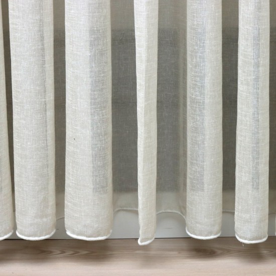 Folded 140x260 cm Wholesale Rustic Sewn Tulle Curtain Living and Bedroom Curtains 6 Models 100% Polyester