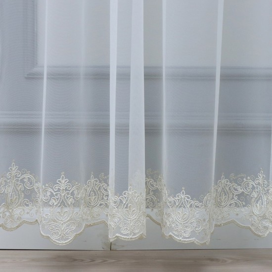 Hanabi 140x260 cm Wholesale Rustic Sewn Tulle Curtain Living and Bedroom Curtains 3 Models 100% Polyester