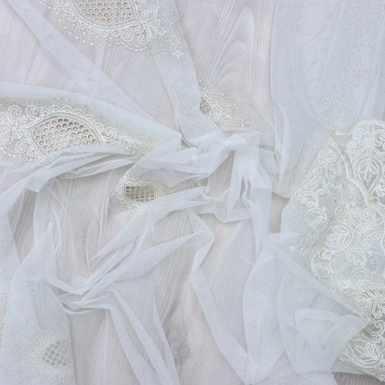 Hanabi 140x260 cm Wholesale Rustic Sewn Tulle Curtain Living and Bedroom Curtains 3 Models 100% Polyester