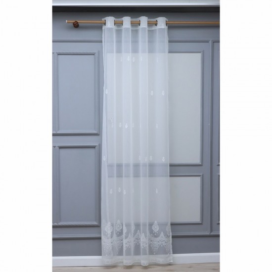 Hylos 140x260 cm Wholesale Rustic Sewn Tulle Curtain Living and Bedroom Curtains 3 Models 100% Polyester