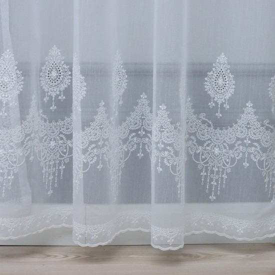 Hylos 140x260 cm Wholesale Rustic Sewn Tulle Curtain Living and Bedroom Curtains 3 Models 100% Polyester