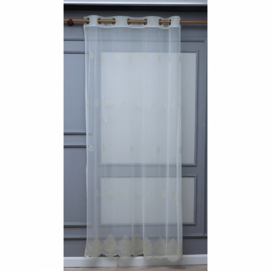 Jawhead 140x260 cm Wholesale Rustic Sewn Tulle Curtain Living and Bedroom Curtains 3 Models 100% Polyester