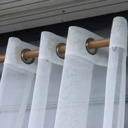 Jawhead 140x260 cm Wholesale Rustic Sewn Tulle Curtain Living and Bedroom Curtains 3 Models 100% Polyester