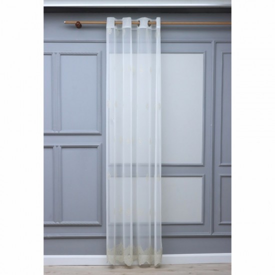 Lancelot 140x260 cm Wholesale Rustic Sewn Tulle Curtain Living and Bedroom Curtains 3 Models 100% Polyester