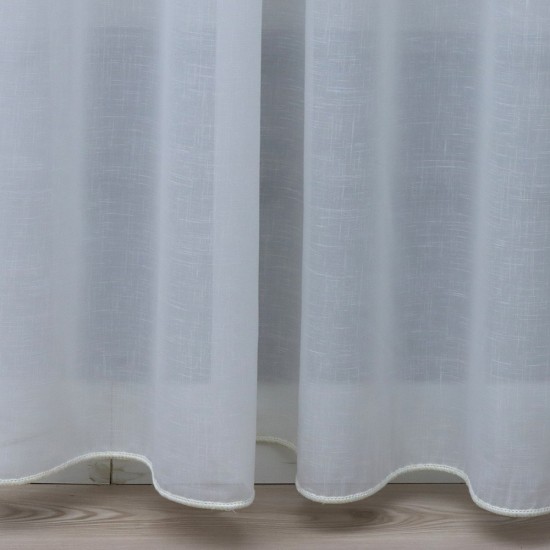 Linen 140x260 cm Wholesale Rustic Sewn Tulle Curtain Living and Bedroom Curtains 3 Models 100% Polyester