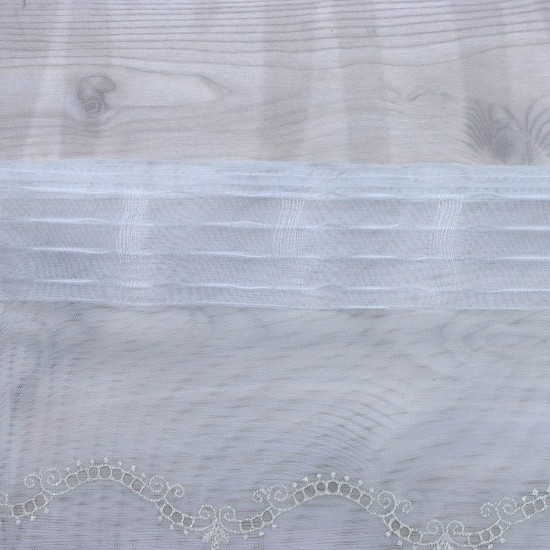 Martis 140x260 cm Wholesale Rustic Sewn Tulle Curtain Living and Bedroom Curtains 3 Models 100% Polyester