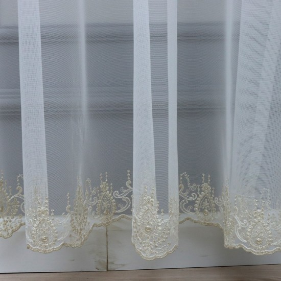 Martis 140x260 cm Wholesale Rustic Sewn Tulle Curtain Living and Bedroom Curtains 3 Models 100% Polyester