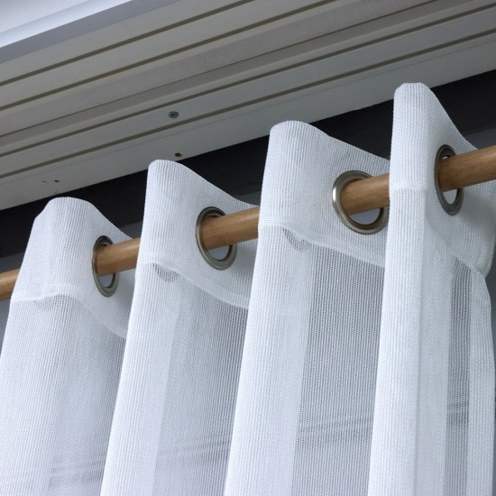 Mudans 140x260 cm Wholesale Rustic Sewn Tulle Curtain Living and Bedroom Curtains 100% Polyester