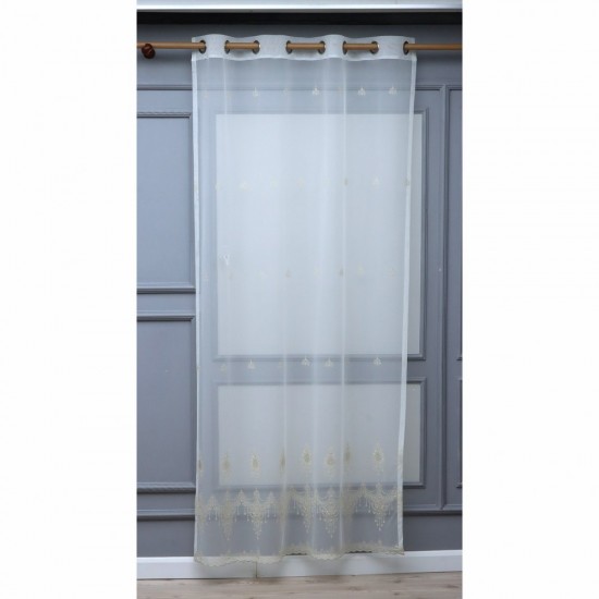 Nana 140x260 cm Wholesale Rustic Sewn Tulle Curtain Living and Bedroom Curtains 3 Models 100% Polyester