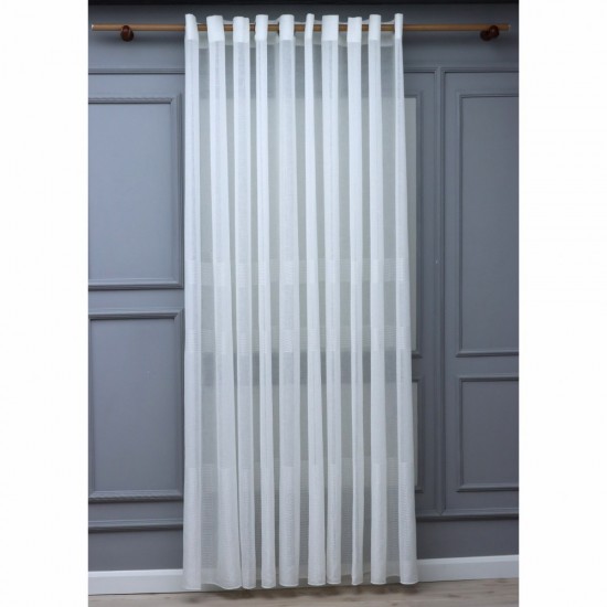 Neva 140x260 cm Wholesale Rustic Sewn Tulle Curtain Living and Bedroom Curtains 5 Models 100% Polyester