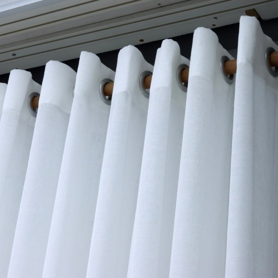 Neva 140x260 cm Wholesale Rustic Sewn Tulle Curtain Living and Bedroom Curtains 5 Models 100% Polyester