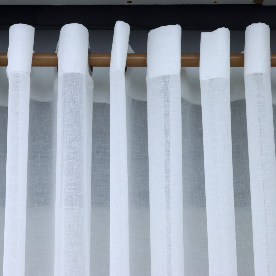 Neva 140x260 cm Wholesale Rustic Sewn Tulle Curtain Living and Bedroom Curtains 5 Models 100% Polyester