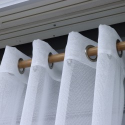 Violet 140x260 cm Wholesale Rustic Sewn Tulle Curtain Living and Bedroom Curtains 2 Models 100% Polyester