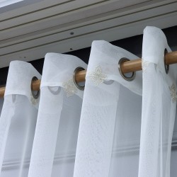 Wanwan 140x260 cm Wholesale Rustic Sewn Tulle Curtain Living and Bedroom Curtains 3 Models 100% Polyester