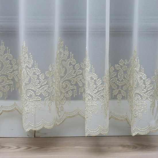 Wanwan 140x260 cm Wholesale Rustic Sewn Tulle Curtain Living and Bedroom Curtains 3 Models 100% Polyester