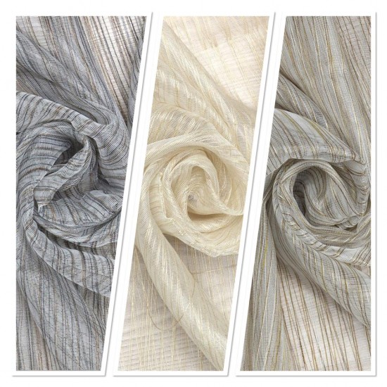 Wells V-2 Wholesale Transparent Tulle Curtain Fabrics Living Room and Bedroom Curtains 3 Models 100% Polyester