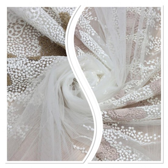 Desen-971 T--1 Wholesale Brode Tulle Curtain Fabrics Living Room and Bedroom Curtains 2 Models 100% Polyester Desen-971 T--1 Wholesale Brode Tulle Curtain Fabrics Living Room and Bedroom Curtains 2 Models 100% Polyester