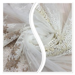 Desen-981 V--1 Wholesale Brode Tulle Curtain Fabrics Living Room and Bedroom Curtains 2 Models 100% Polyester