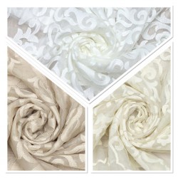 Santiago V-1001 Wholesale Decor Tulle Curtain Fabrics Living Room and Bedroom Curtains 3 Models 100% Polyester