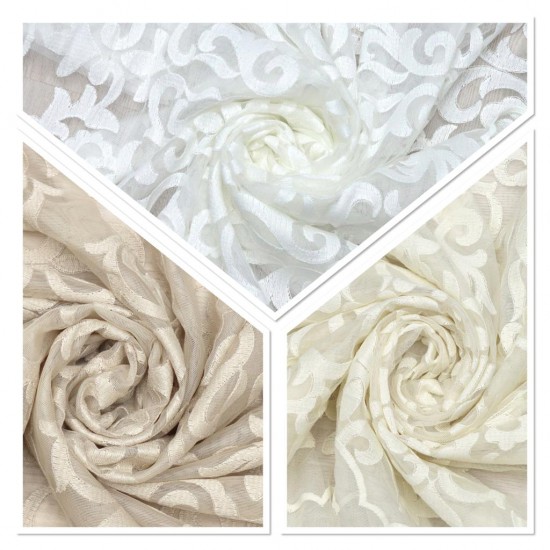 Santiago V-1001 Wholesale Decor Tulle Curtain Fabrics Living Room and Bedroom Curtains 3 Models 100% Polyester