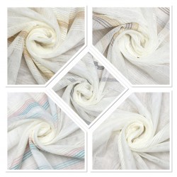 Surabaya V-8 Wholesale Transparent Tulle Curtain Fabrics Living Room and Bedroom Curtains 5 Models 100% Polyester