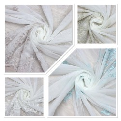 Venedik V-2 Wholesale Brode Tulle Curtain Fabrics Living Room and Bedroom Curtains 4 Models 100% Polyester