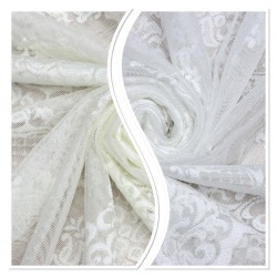 Hür-139 V--1 Wholesale Brode Embroidered Tulle Curtain Fabrics Living Room and Bedroom Curtains 2 Models 100% Polyester