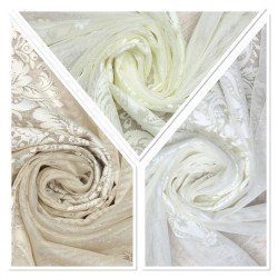 Sansa V-1 Wholesale Raschel Plain Knitted Tulle Curtain Fabrics Living Room and Bedroom Curtains 3 Models 100% Polyester