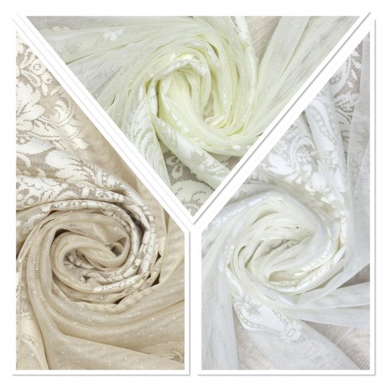 Sansa V-1 Wholesale Raschel Plain Knitted Tulle Curtain Fabrics Living Room and Bedroom Curtains 3 Models 100% Polyester