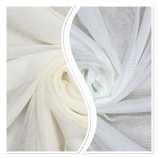 KT-303 V--0  Wholesale Linen Tulle Curtain Fabrics Living Room and Bedroom Curtains 2 Models  100% Polyester