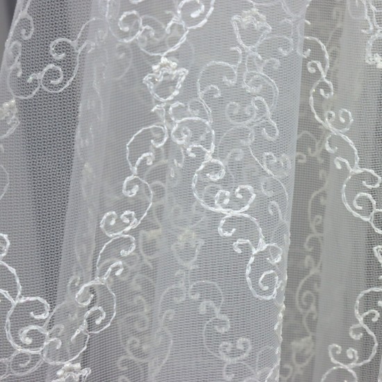 12018 Wholesale Brode Tulle Curtain Fabrics Living Room and Bedroom Curtains  100% Polyester