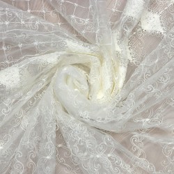 12083  Wholesale Brode Tulle Curtain Fabrics Living Room and Bedroom Curtains 100% Polyester