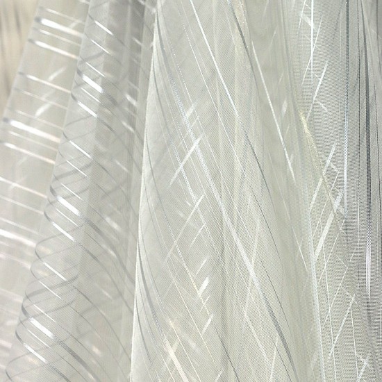 Action V--1 Wholesale Striped Tulle Curtain Fabrics Living Room and Bedroom Curtains 6 Models 100% Polyester