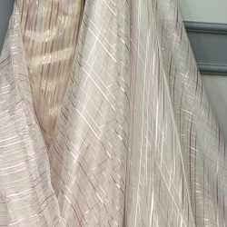 Action V-11 Wholesale Striped Tulle Curtain Fabrics Living Room and Bedroom Curtains 6 Models 100% Polyester