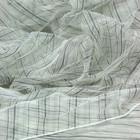 Action V-5 Wholesale Striped Tulle Curtain Fabrics Living Room and Bedroom Curtains 6 Models 100% Polyester