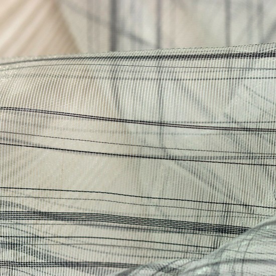 Action V-5 Wholesale Striped Tulle Curtain Fabrics Living Room and Bedroom Curtains 6 Models 100% Polyester