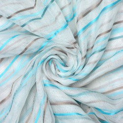 Asgard V-10 Wholesale Striped Transparent Tulle Curtain Fabrics Living Room and Bedroom Curtains 7 Models 100% Polyester