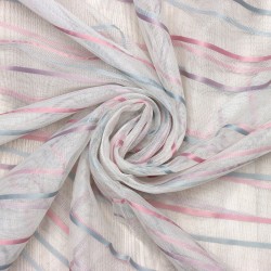 Asgard V-11 Wholesale Striped Transparent Tulle Curtain Fabrics Living Room and Bedroom Curtains 7 Models 100% Polyester